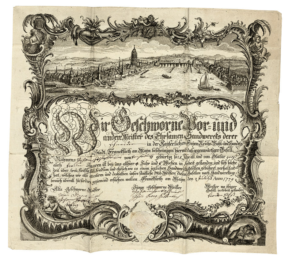Schneiderzunft – historisches Original-Zunftsiegel aus Frankfurt am Main