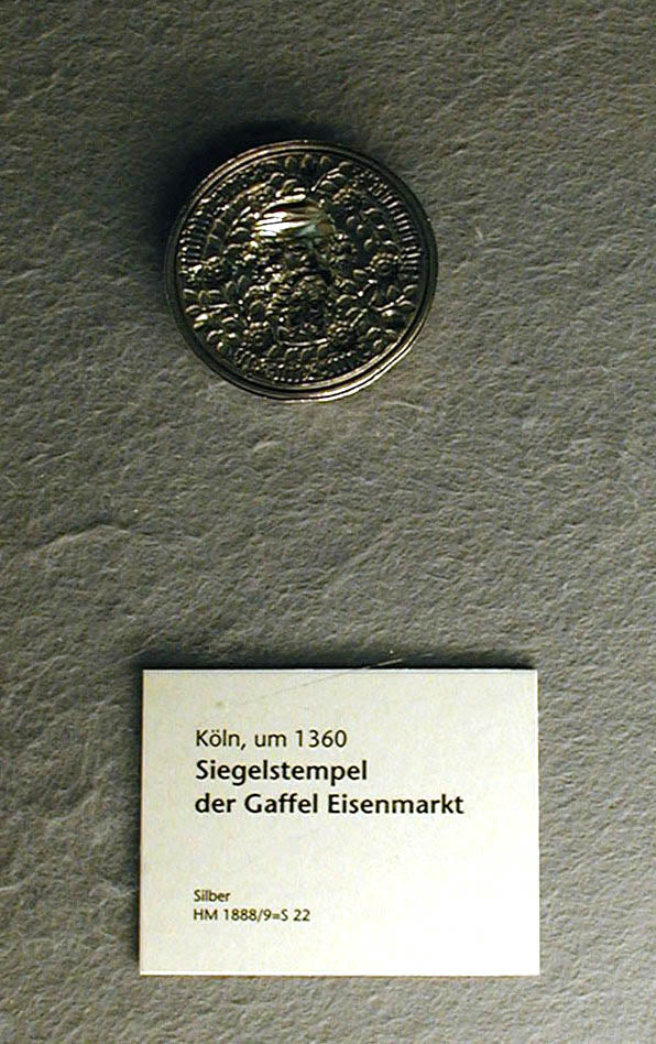 Eysenmarkt – historisches Original-Zunftsiegel aus Köln