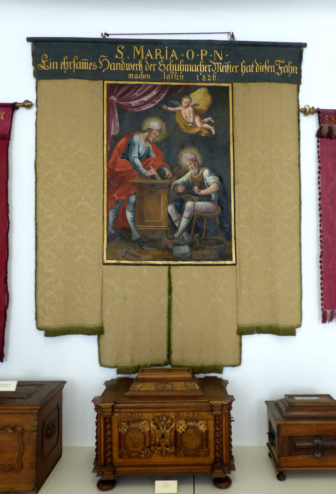 Zunftfahne der Schuhmacher von Mödling aus dem Jahr 1826