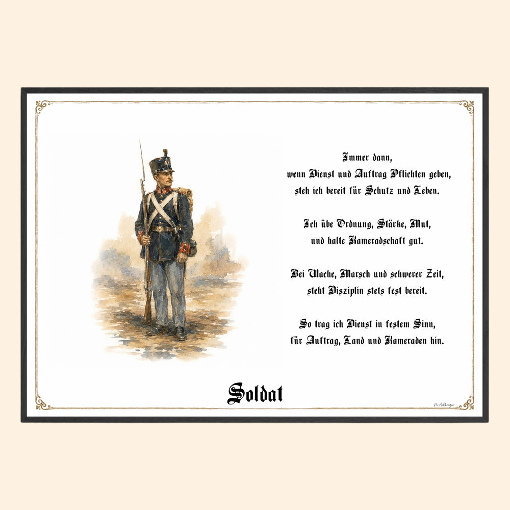 Zunftbild Soldat – historisches Berufsbild als Fine-Art-Kunstdruck