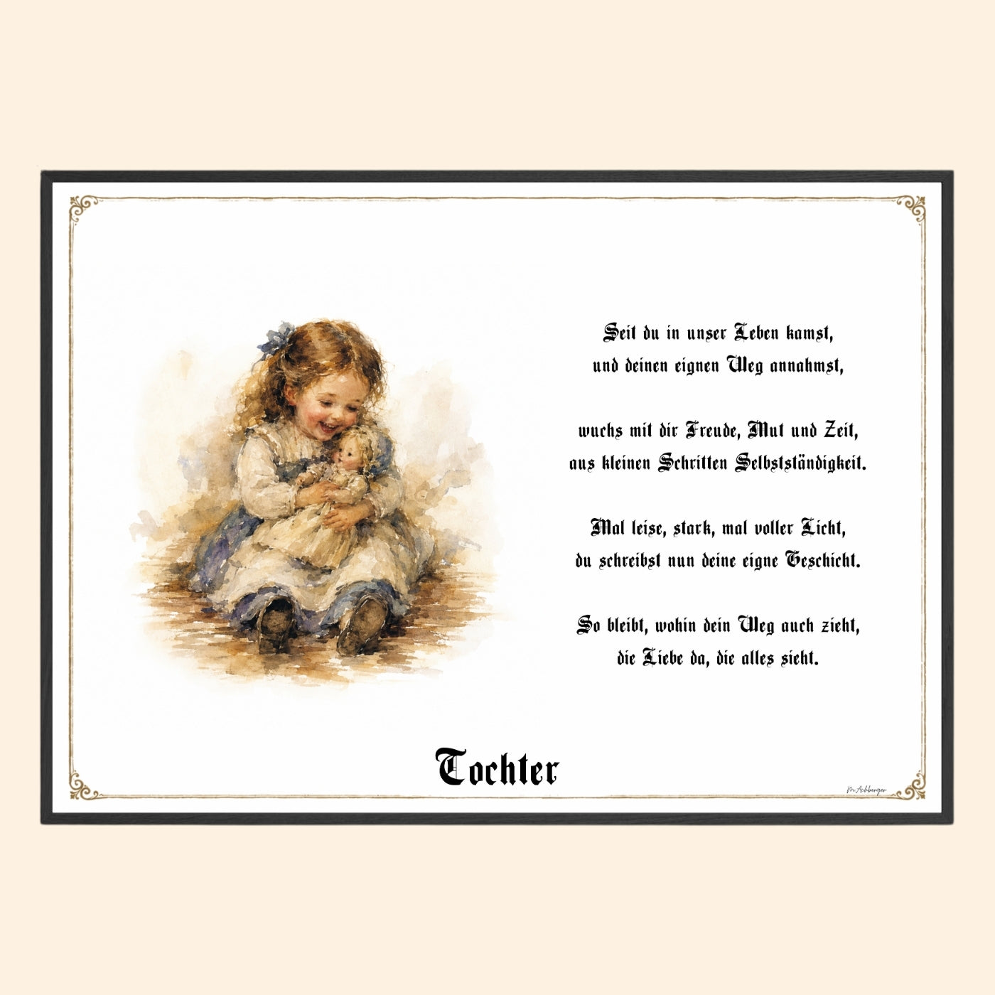 Tochter – Kunstdruck als Geschenk für die Tochter