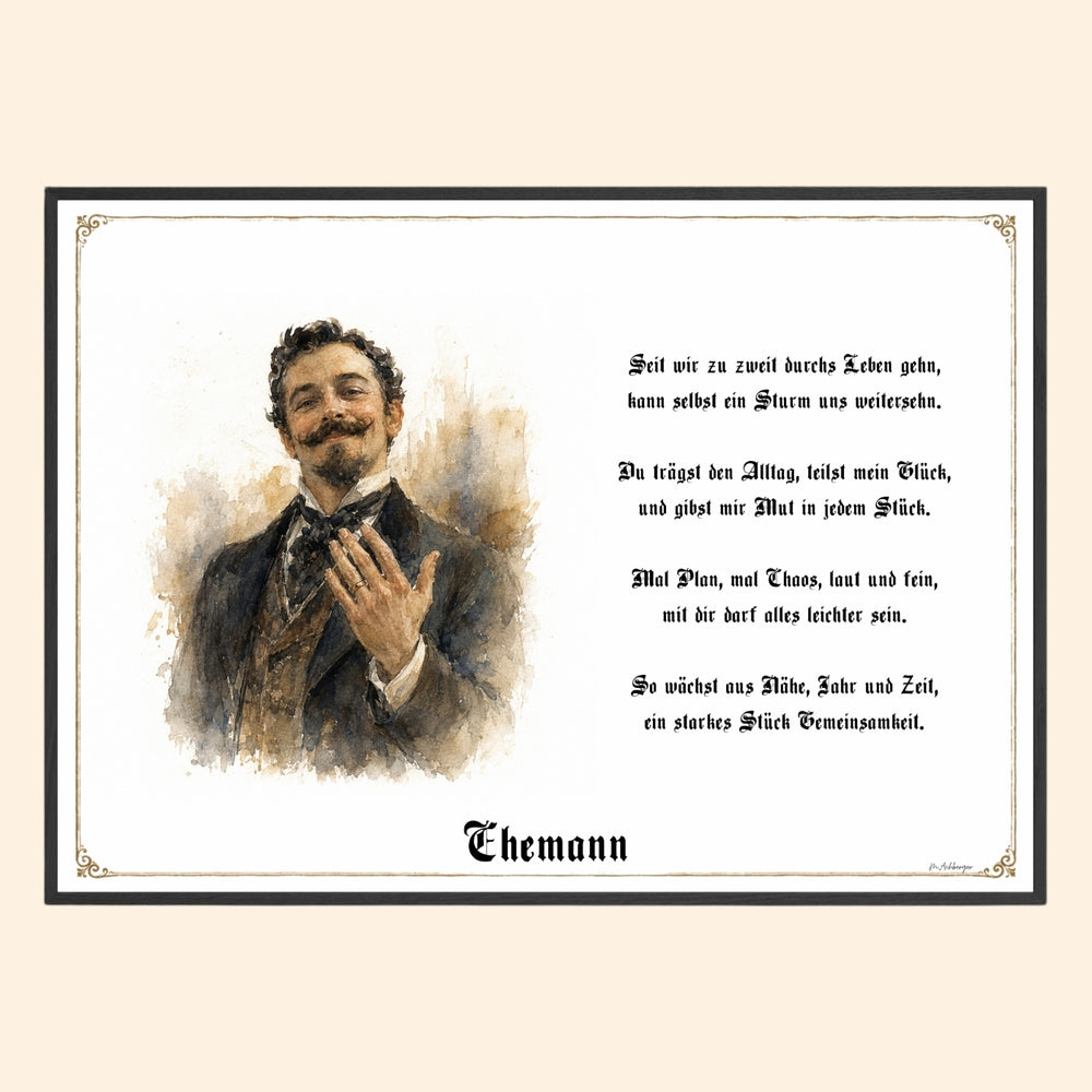 Ehemann – Kunstdruck als Geschenk für den Ehemann
