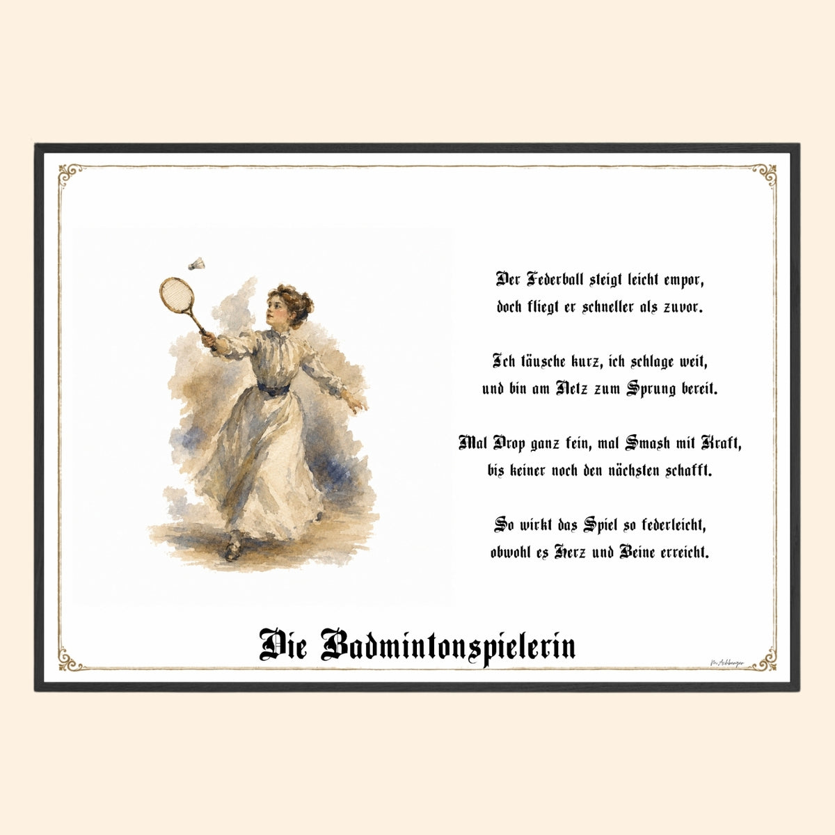 Badmintonspielerin – Sportbild als Fine-Art-Kunstdruck und Geschenk