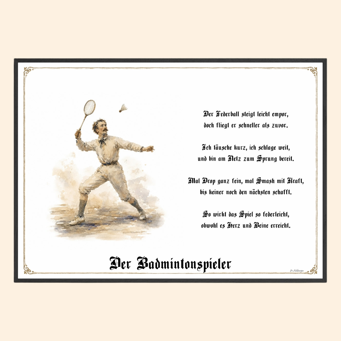 Badmintonspieler – Sportbild als Fine-Art-Kunstdruck und Geschenk
