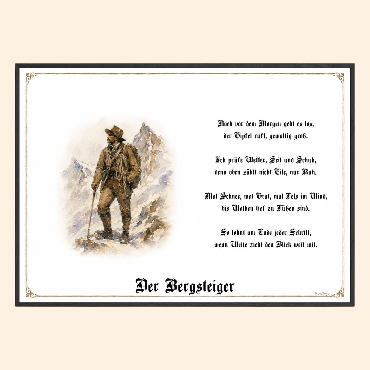 Bergsteiger – Sportbild als Fine-Art-Kunstdruck und Geschenk