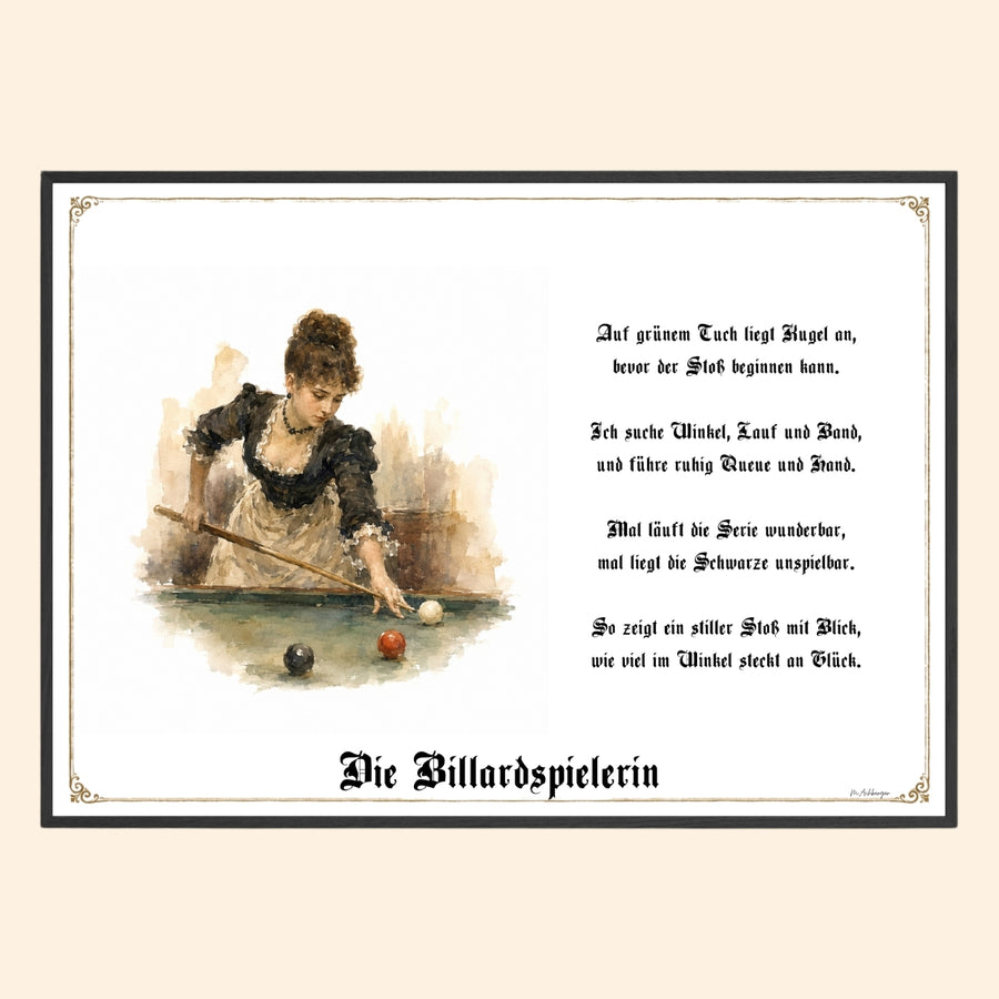 Billardspielerin