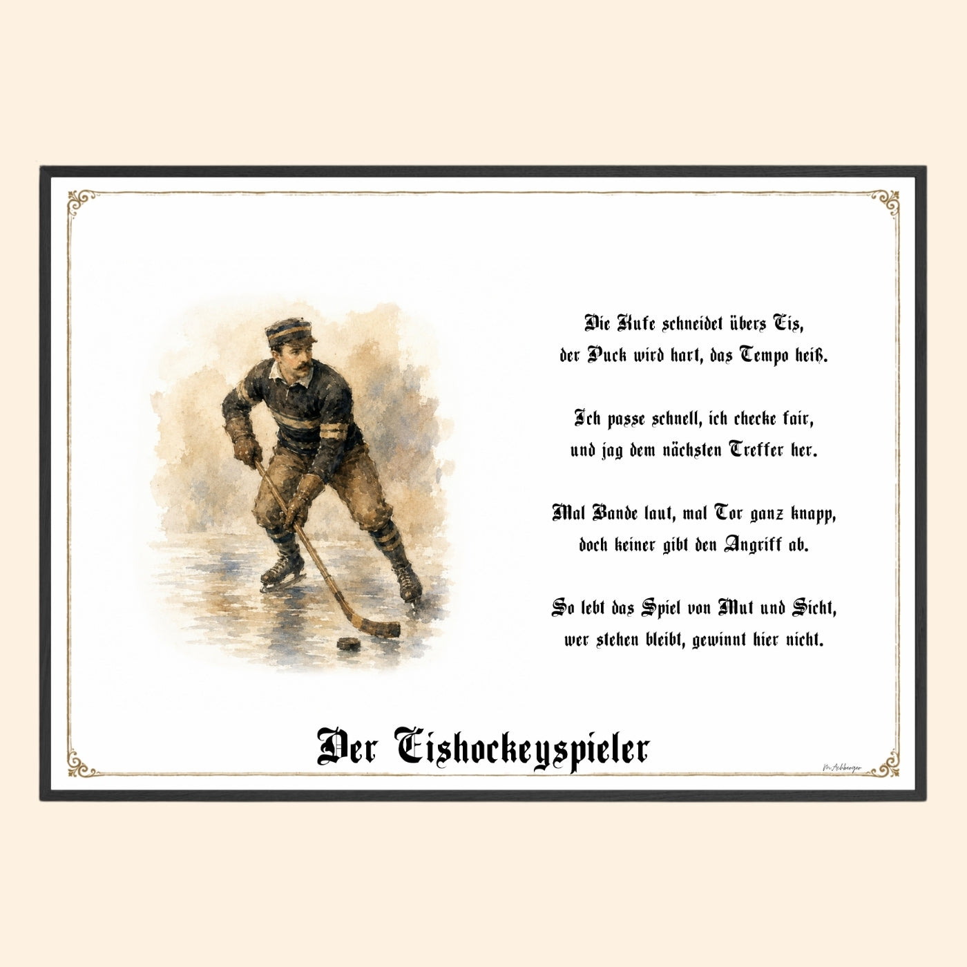 Eishockeyspieler – Sportbild als Fine-Art-Kunstdruck und Geschenk