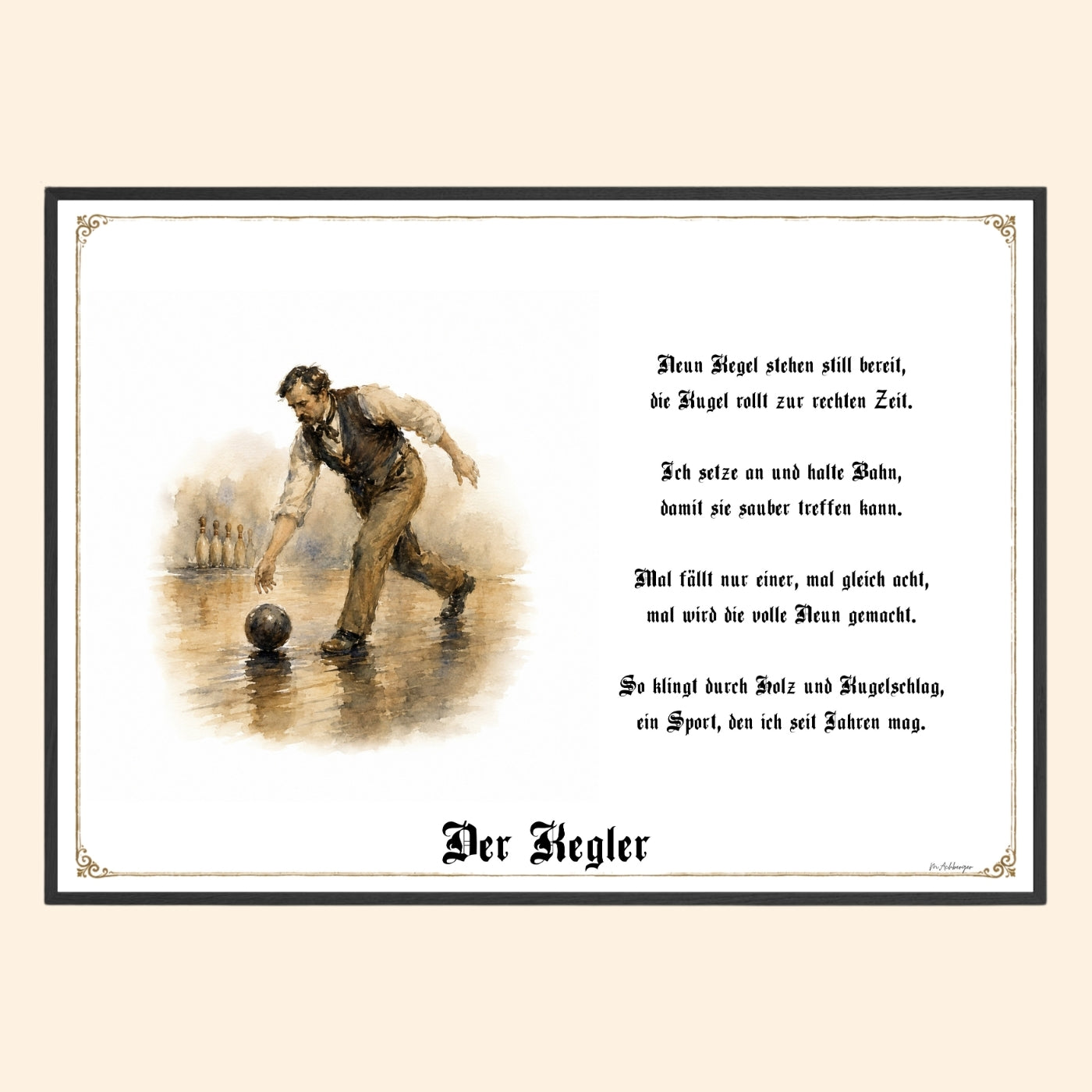 Kegler – Sportbild als Fine-Art-Kunstdruck und Geschenk