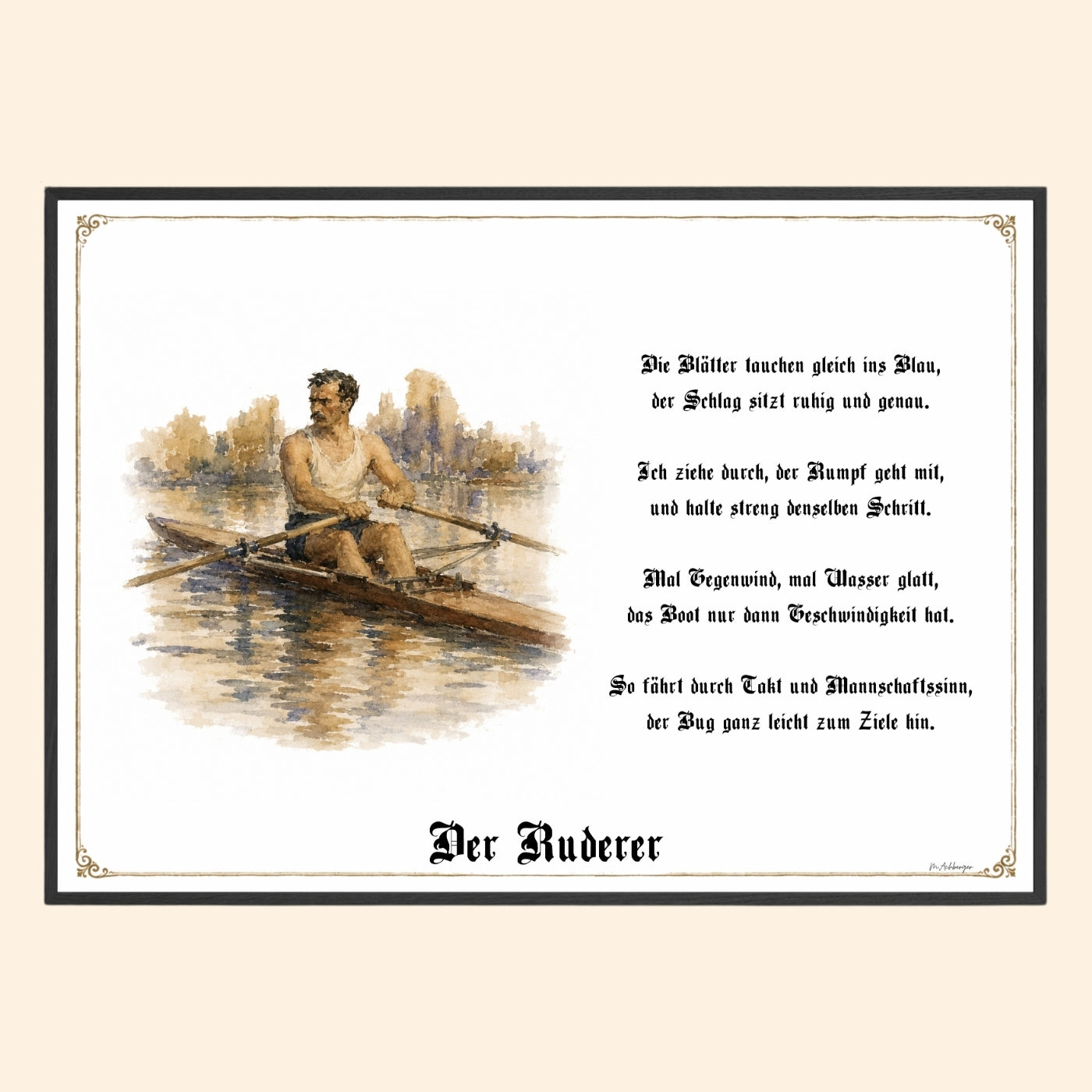 Ruderer – Sportbild als Fine-Art-Kunstdruck und Geschenk