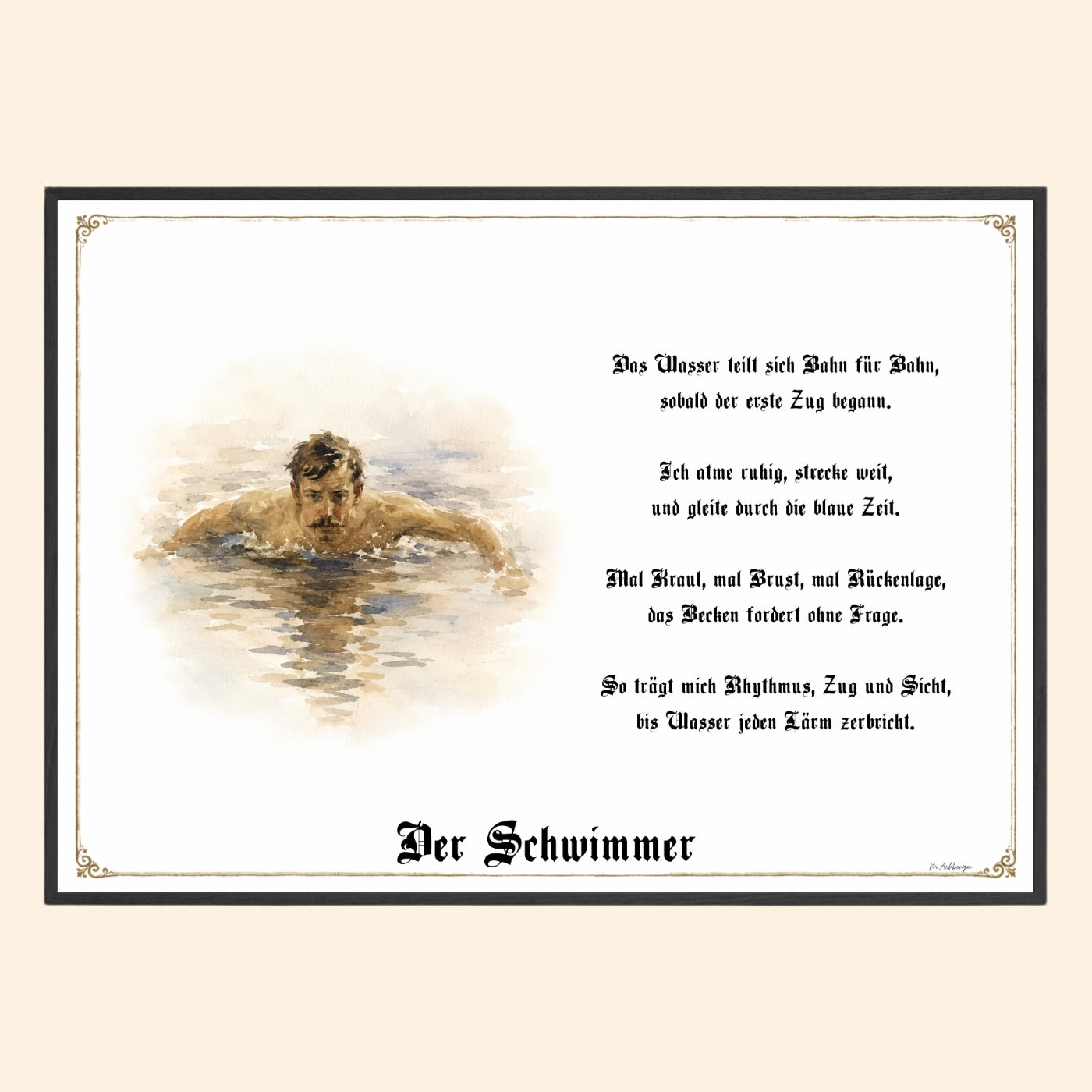 Schwimmer – Sportbild als Fine-Art-Kunstdruck und Geschenk