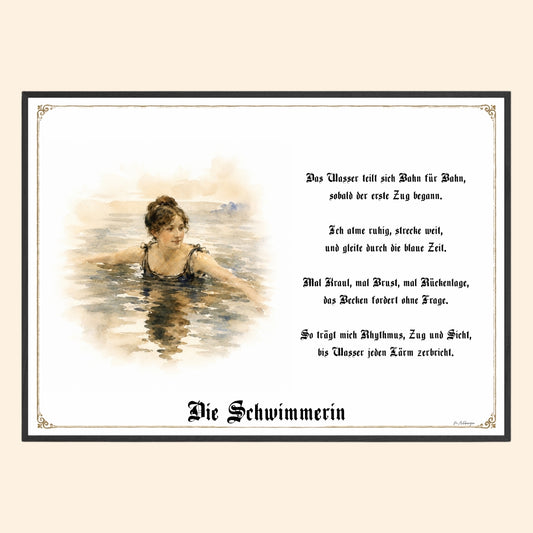 Schwimmerin – Sportbild als Fine-Art-Kunstdruck und Geschenk