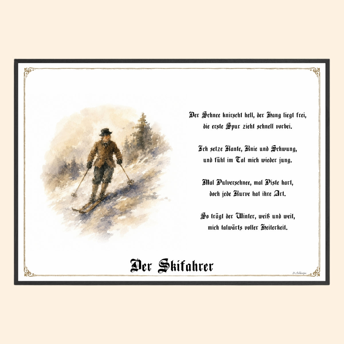 Skifahrer – Sportbild als Fine-Art-Kunstdruck und Geschenk