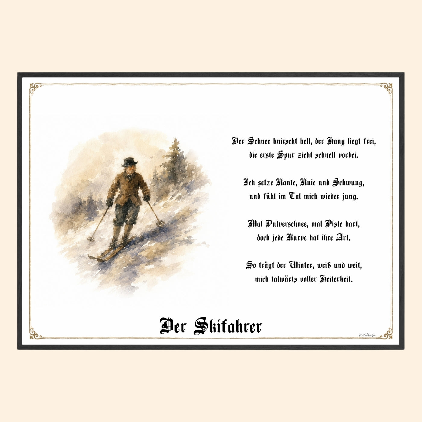 Skifahrer – Sportbild als Fine-Art-Kunstdruck und Geschenk