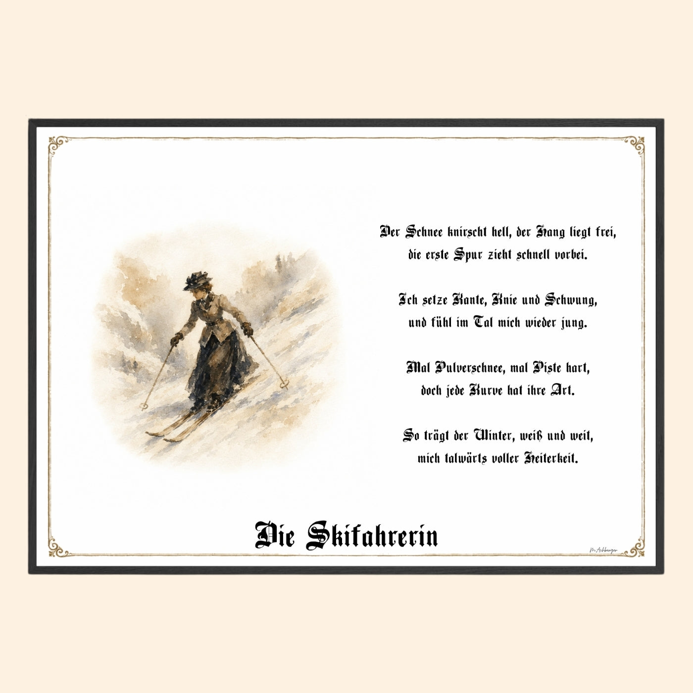 Skifahrerin – Sportbild als Fine-Art-Kunstdruck und Geschenk