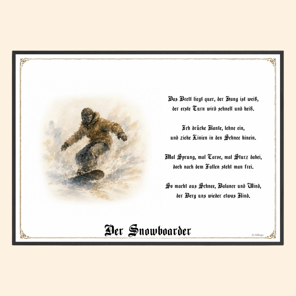Snowboarder – Sportbild als Fine-Art-Kunstdruck und Geschenk