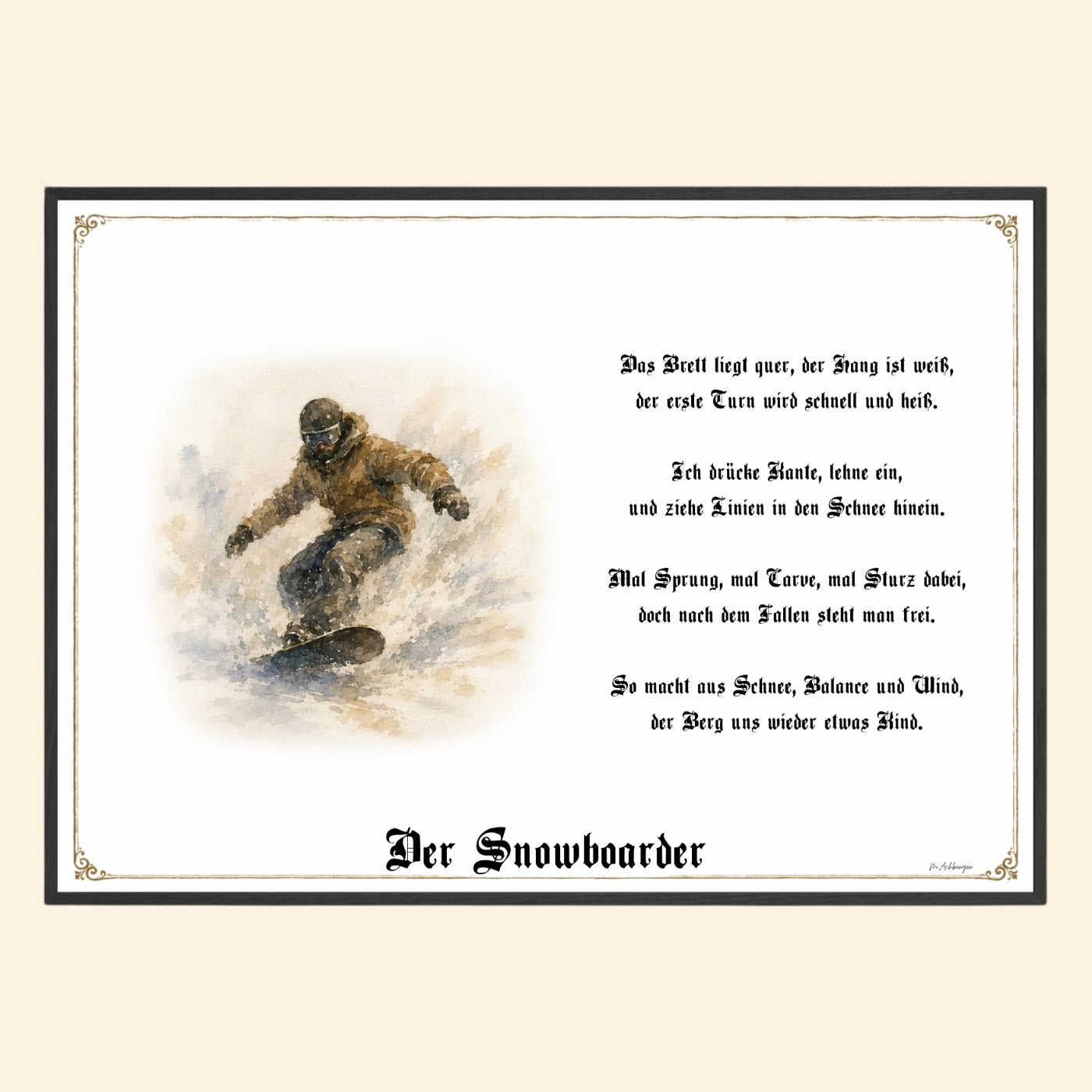 Snowboarder – Sportbild als Fine-Art-Kunstdruck und Geschenk