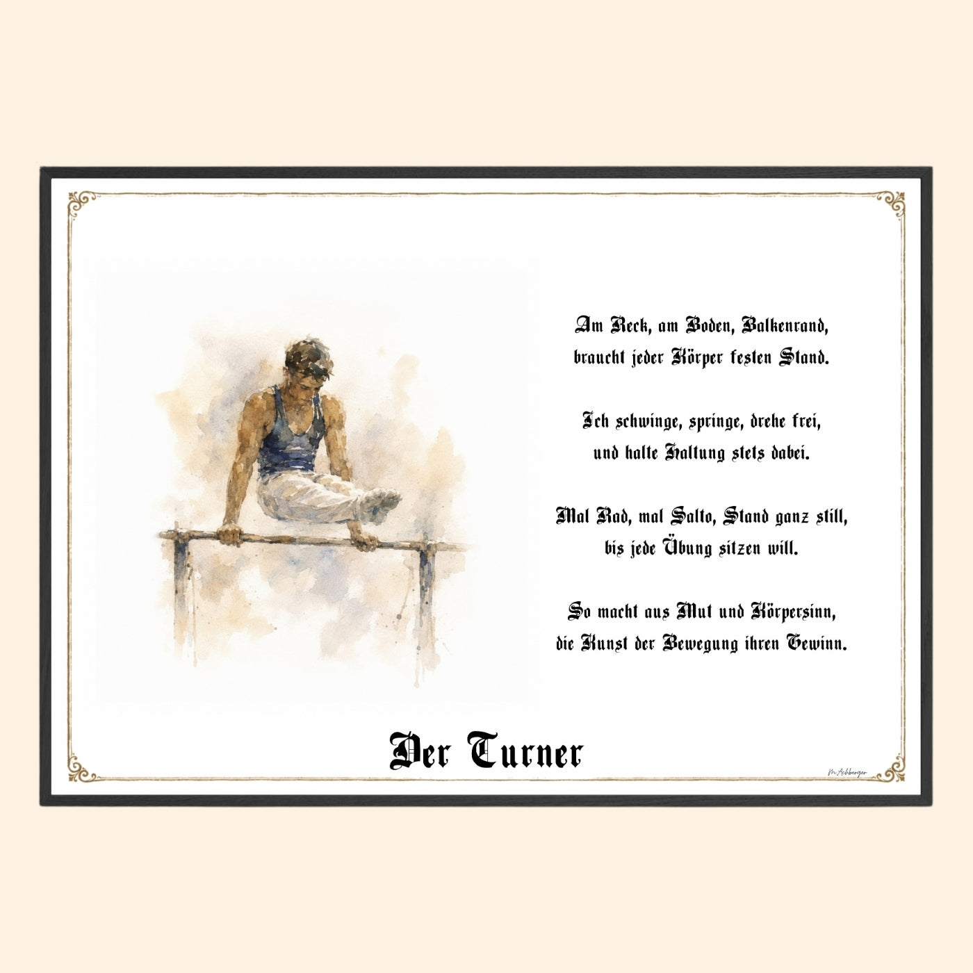Turner – Sportbild als Fine-Art-Kunstdruck und Geschenk