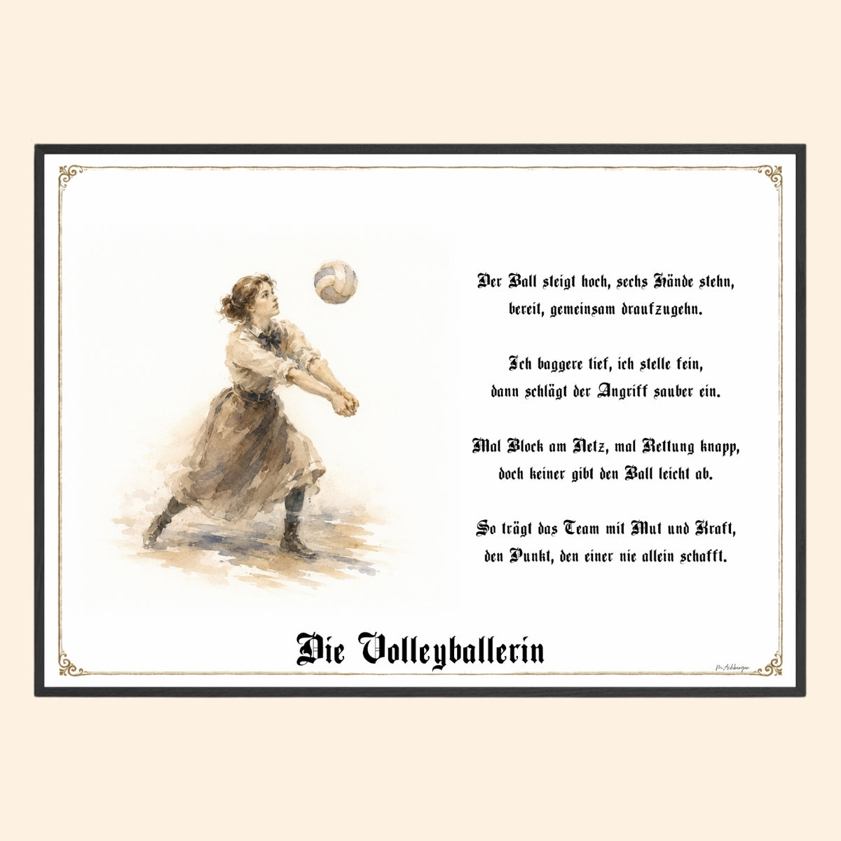 Volleyballerin – Sportbild als Fine-Art-Kunstdruck und Geschenk