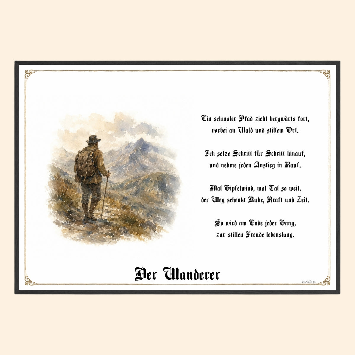 Wanderer – Sportbild als Fine-Art-Kunstdruck und Geschenk