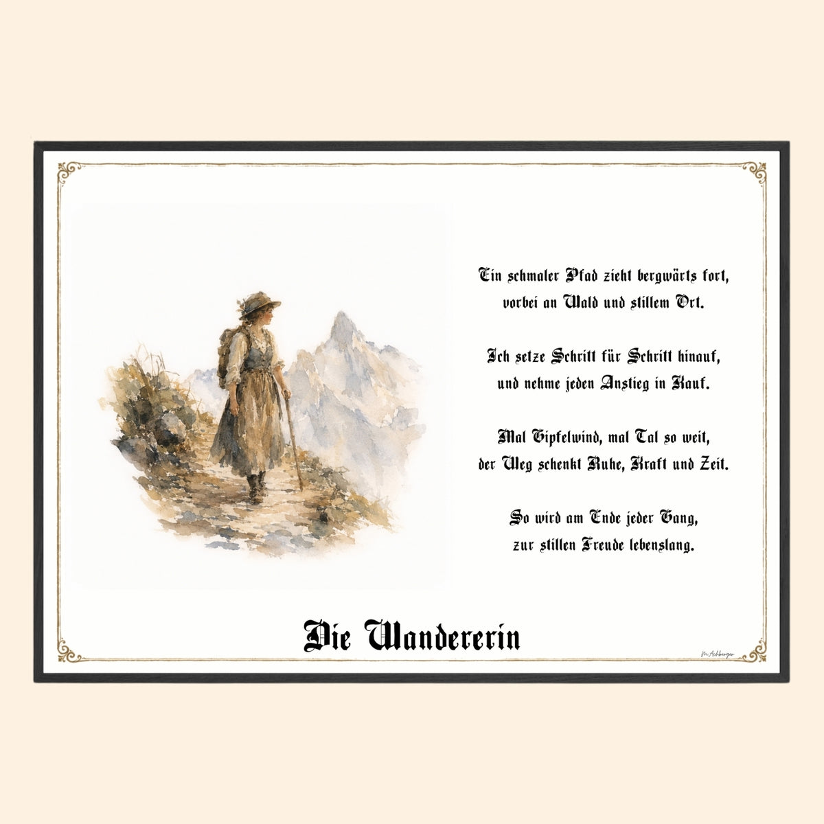 Wanderin – Sportbild als Fine-Art-Kunstdruck und Geschenk