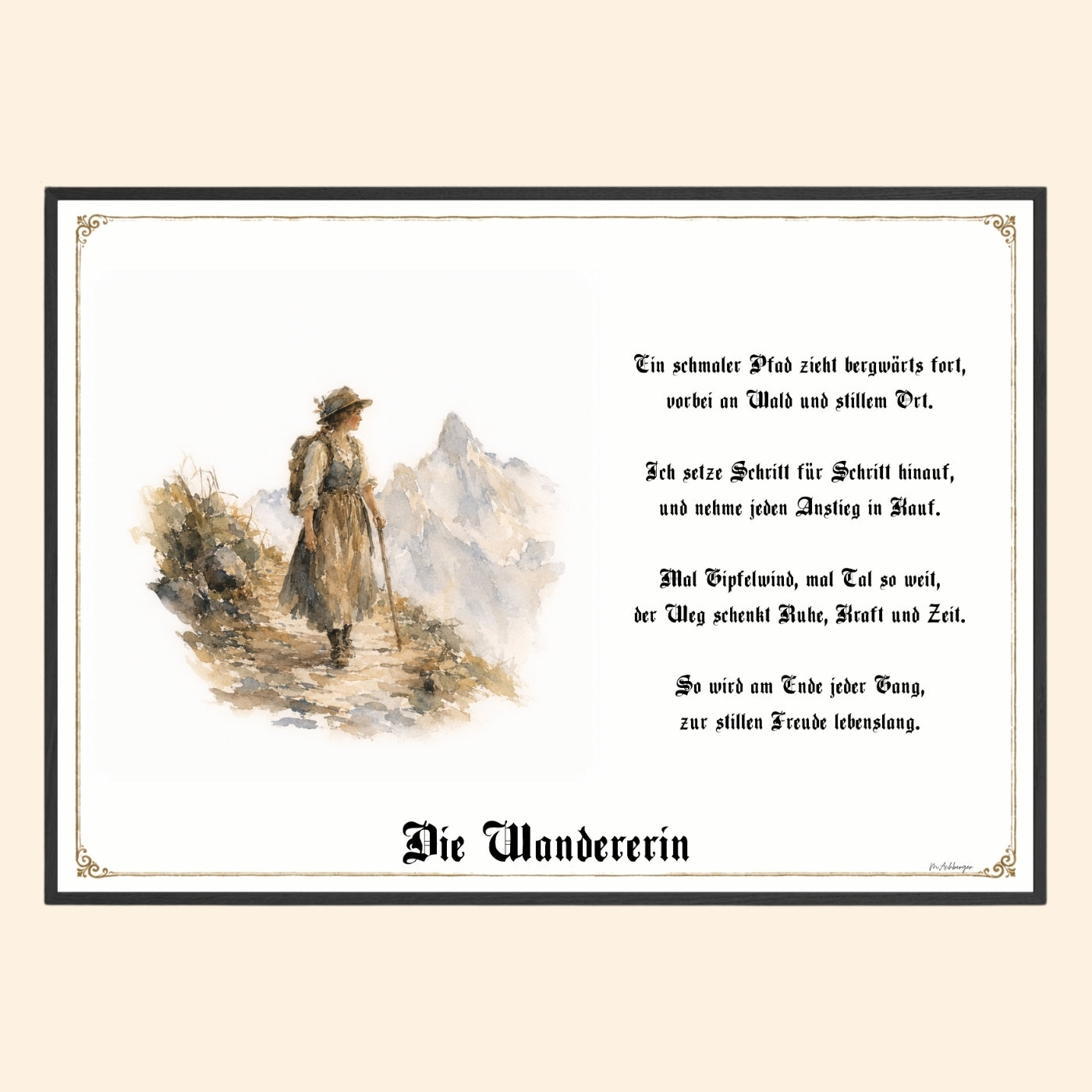 Wanderin – Sportbild als Fine-Art-Kunstdruck und Geschenk