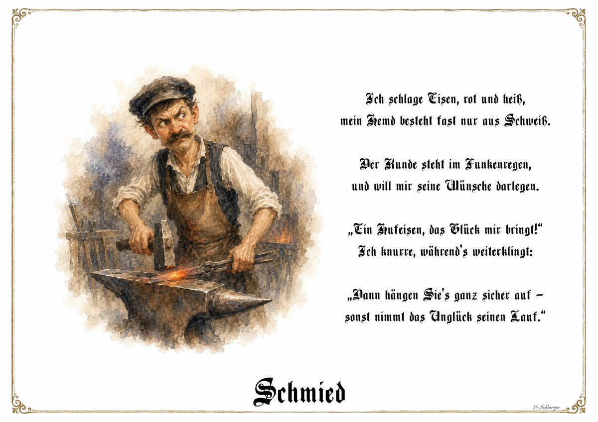 Griesgrämiges Zunftbild von Atelier Achberger