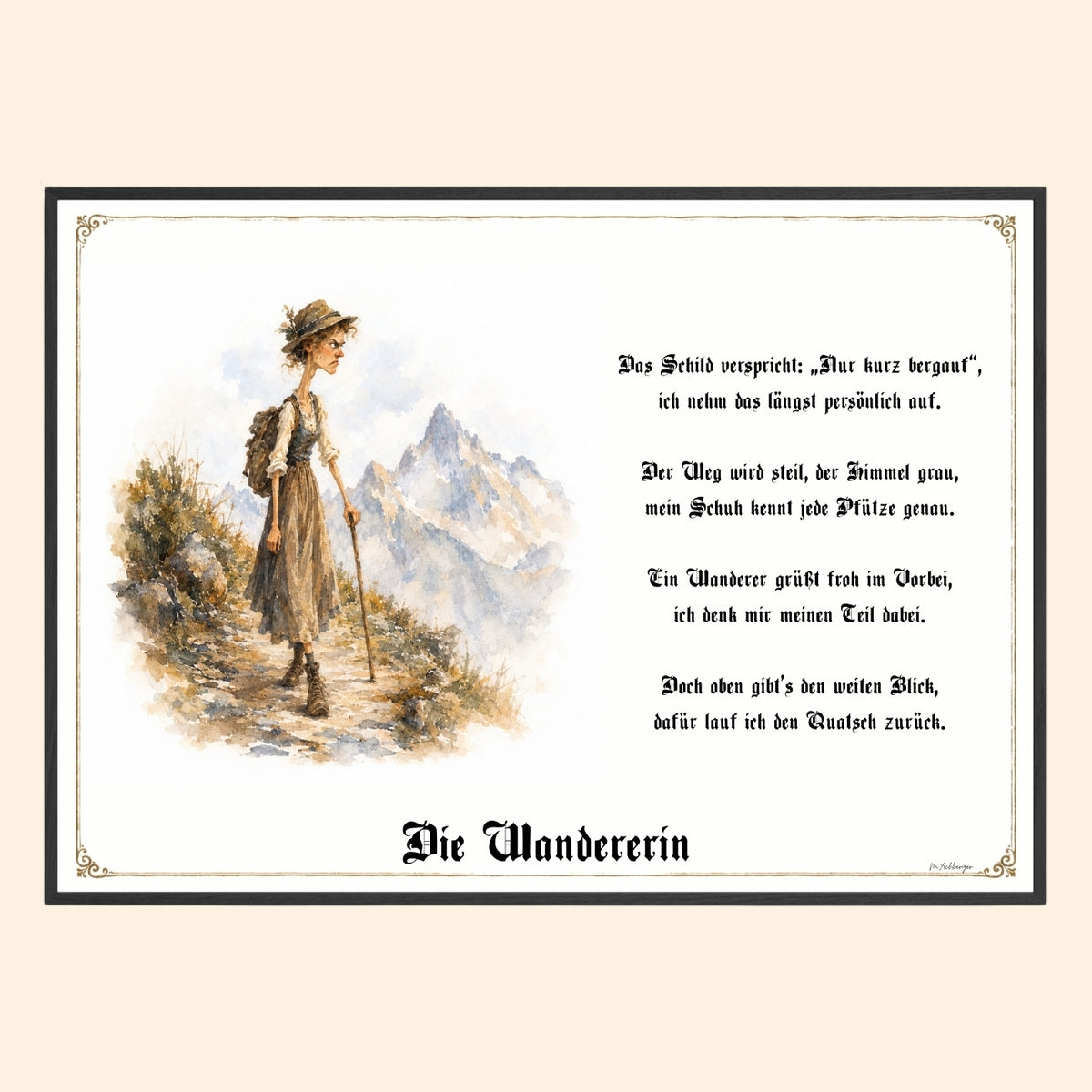 Die Wandererin – Griesgram-Zunftbild