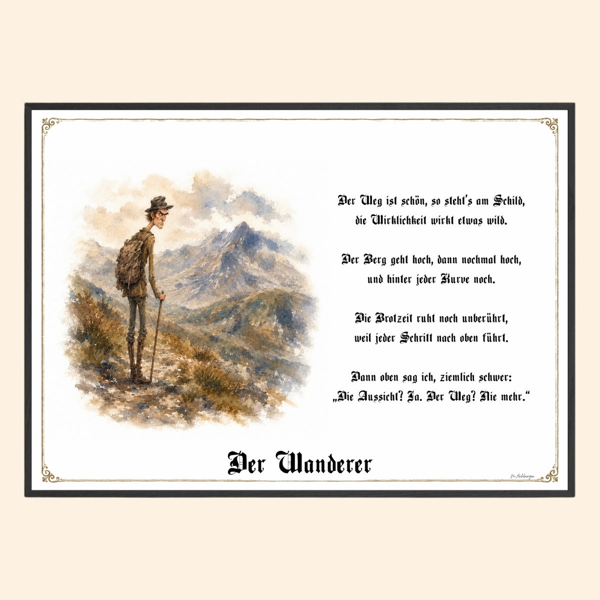 Der Wanderer – Griesgram-Zunftbild