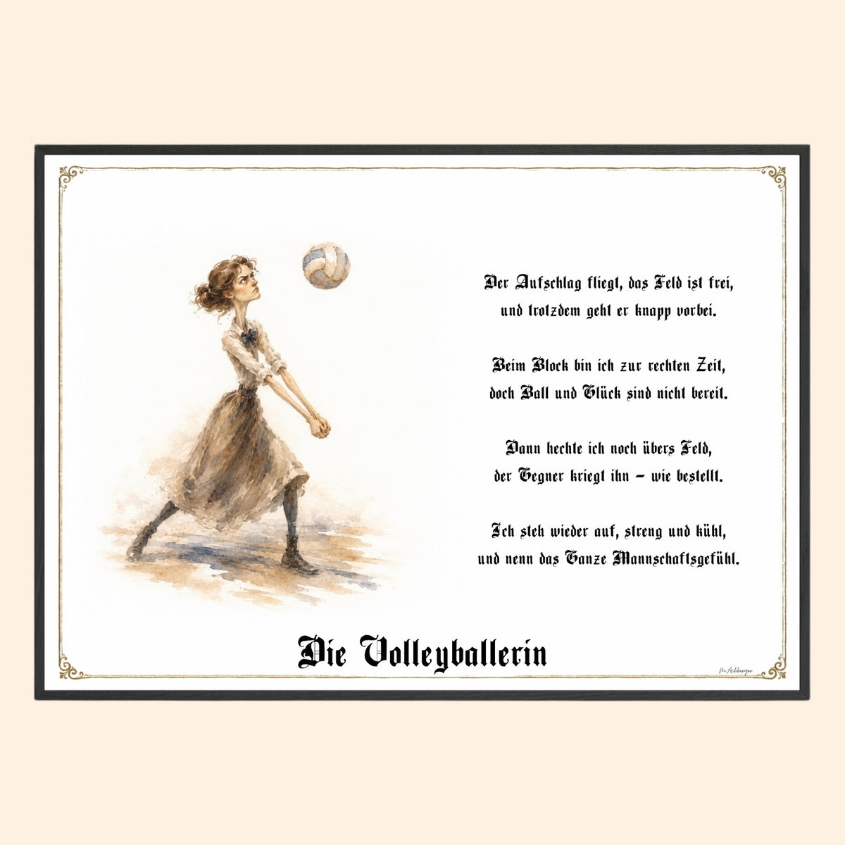Die Volleyballerin – Griesgram-Zunftbild