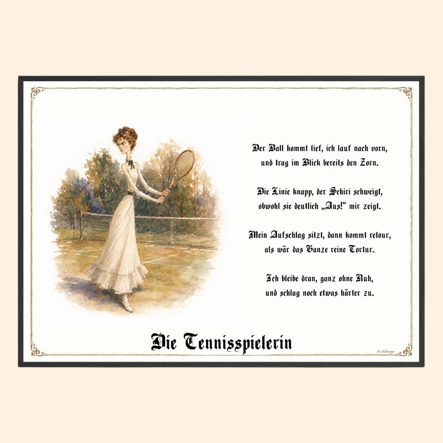 Die Tennisspielerin – Griesgram-Zunftbild
