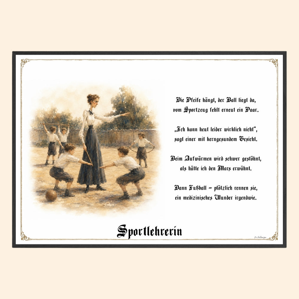 Die Sportlehrerin – Griesgram-Zunftbild