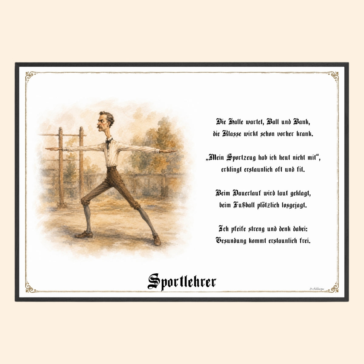 Der Sportlehrer – Griesgram-Zunftbild