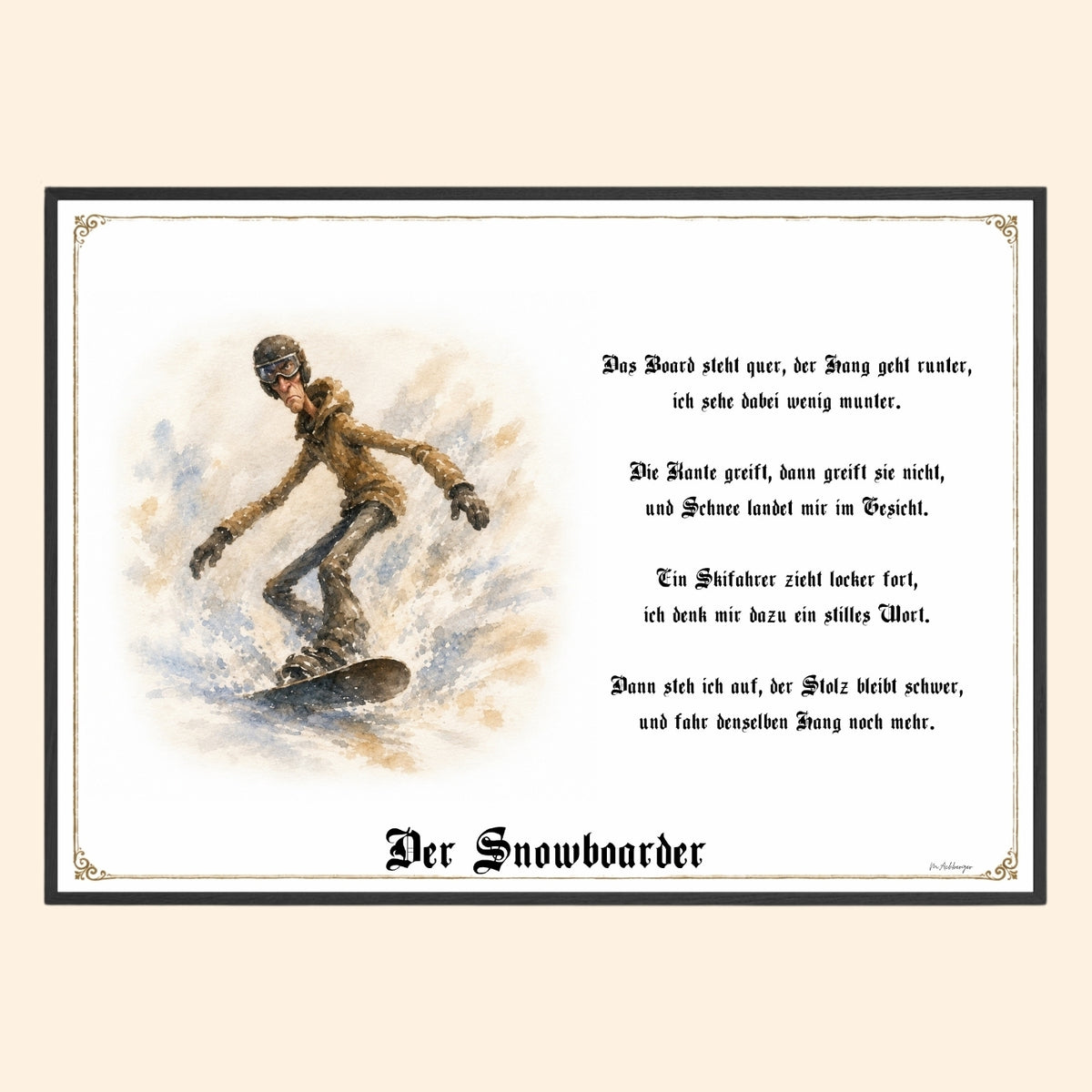 Der Snowboarder – Griesgram-Zunftbild