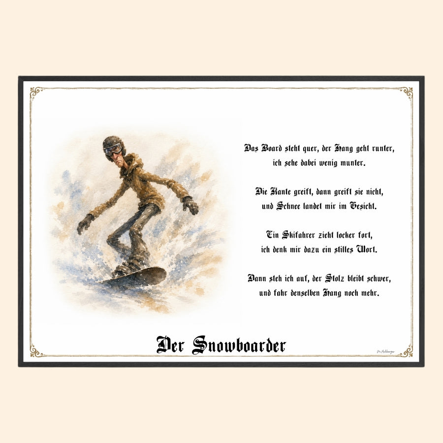 Der Snowboarder – Griesgram-Zunftbild