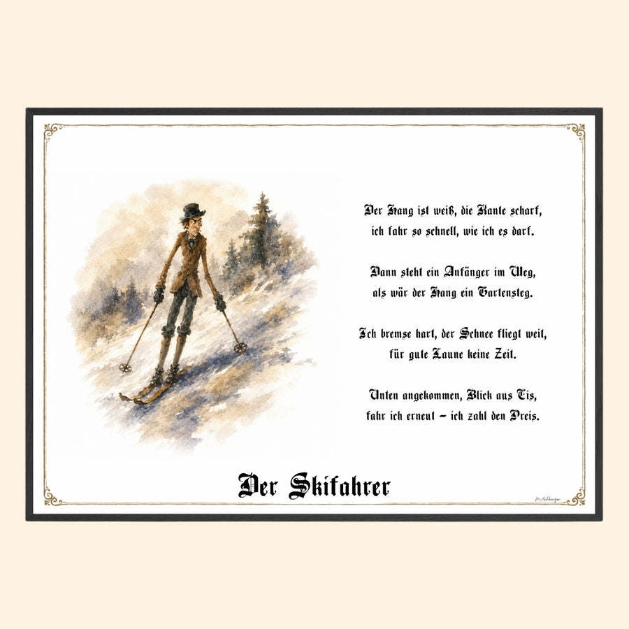 Der Skifahrer – Griesgram-Zunftbild