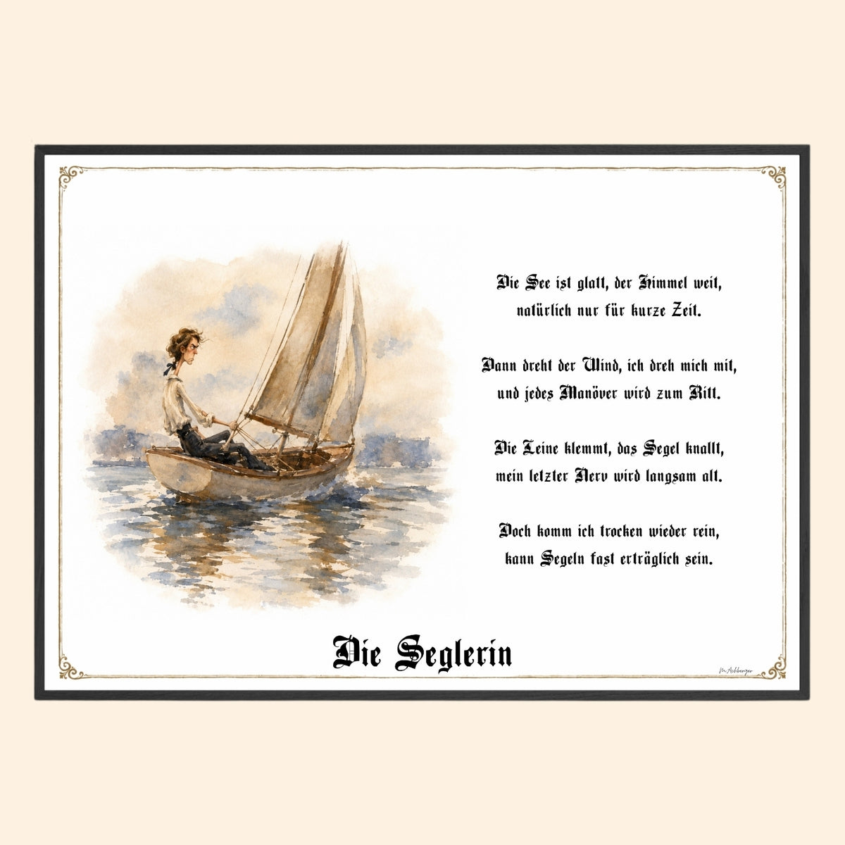 Die Seglerin – Griesgram-Zunftbild