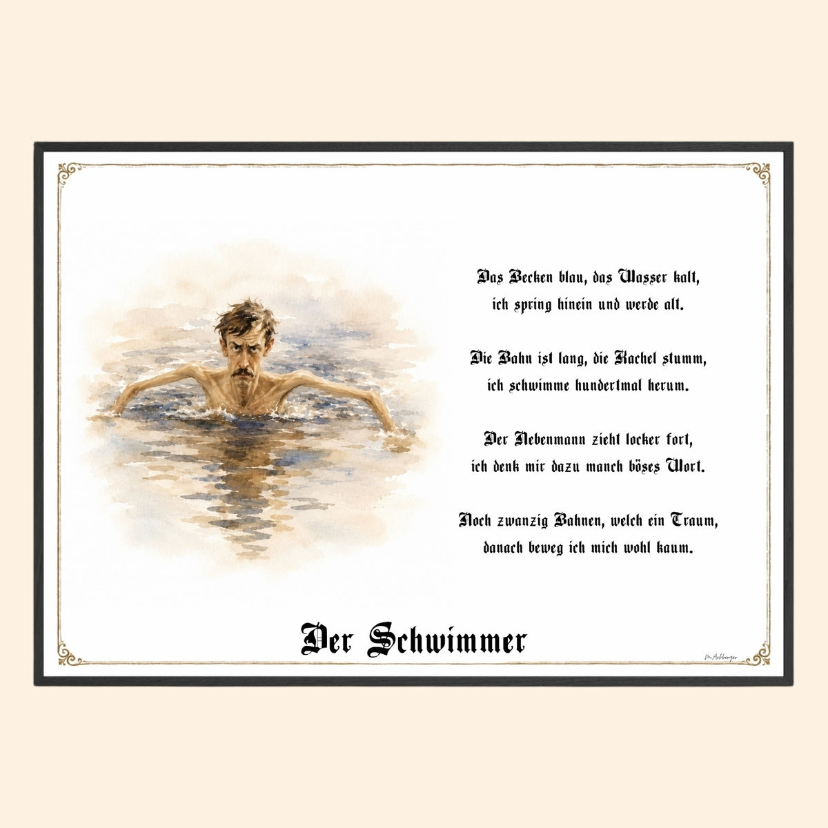 Der Schwimmer – Griesgram-Zunftbild
