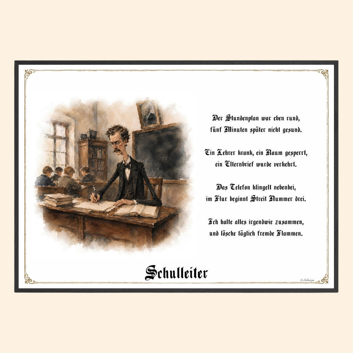 Der Schulleiter – Griesgram-Zunftbild