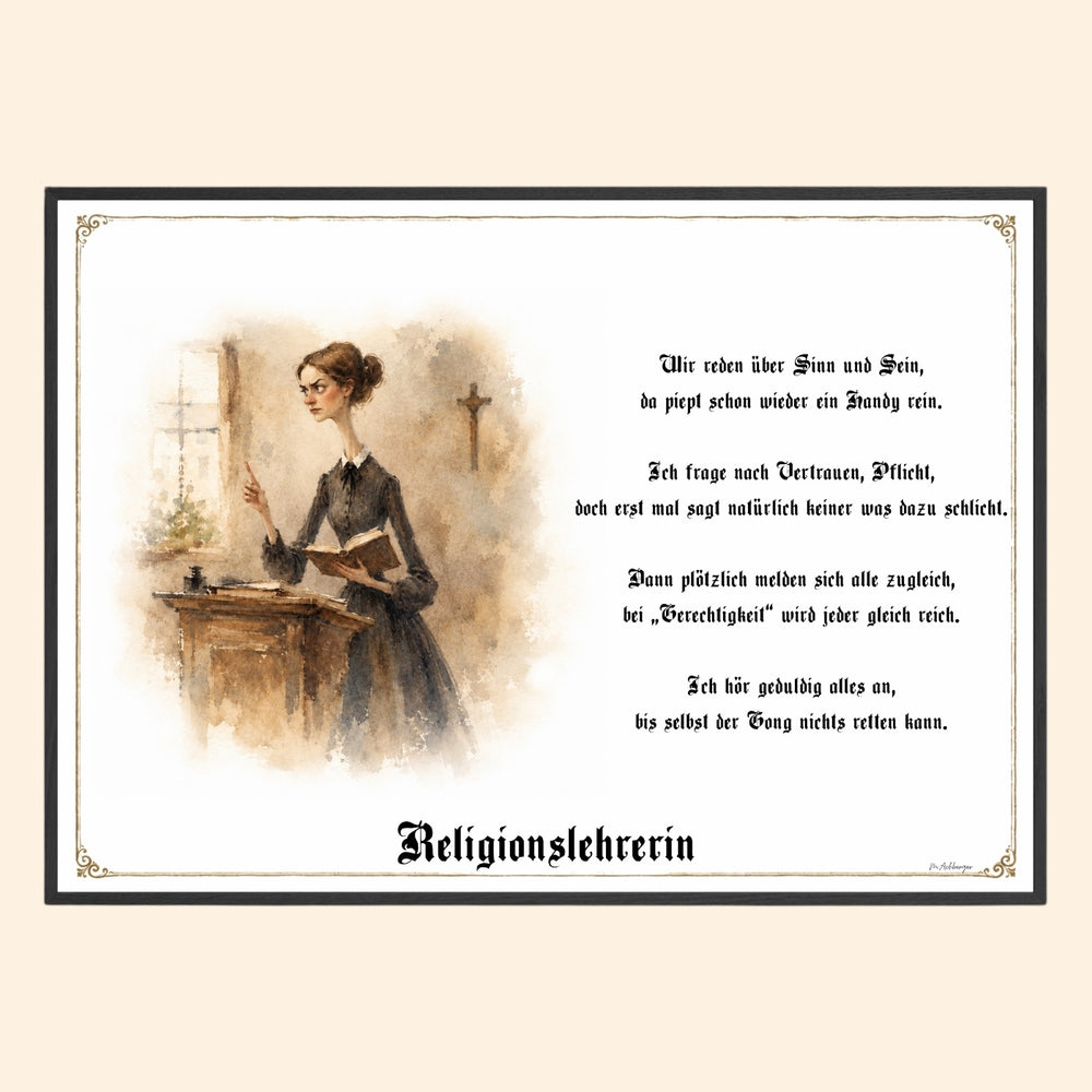 Die Religionslehrerin – Griesgram-Zunftbild
