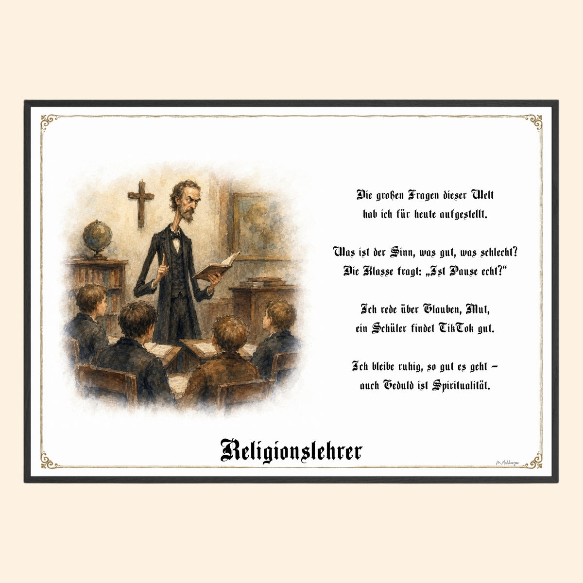 Der Religionslehrer – Griesgram-Zunftbild