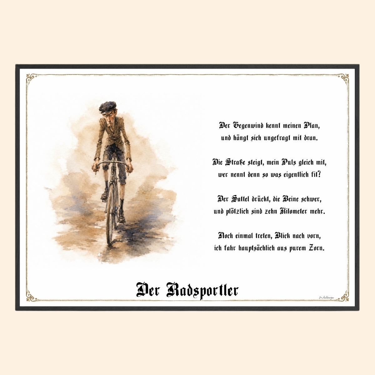 Der Radsportler – Griesgram-Zunftbild