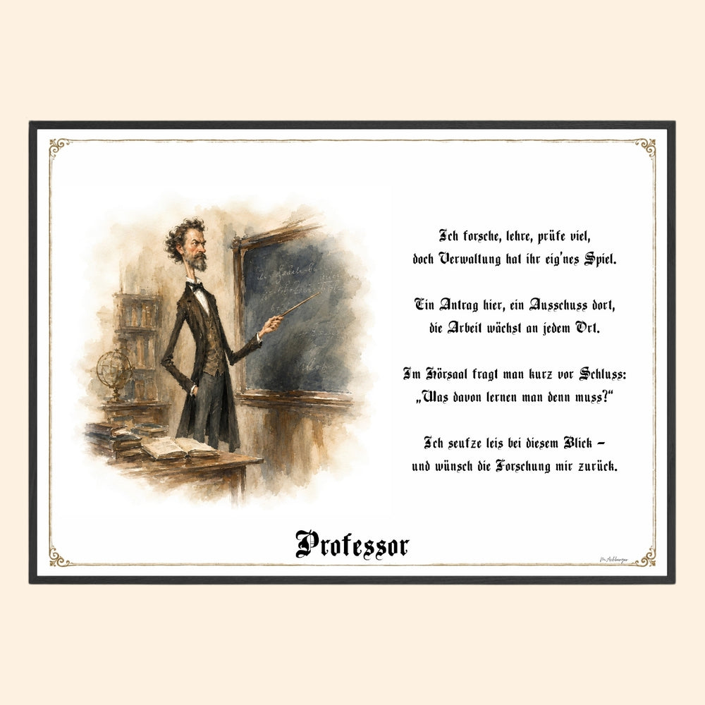 Der Professor – Griesgram-Zunftbild