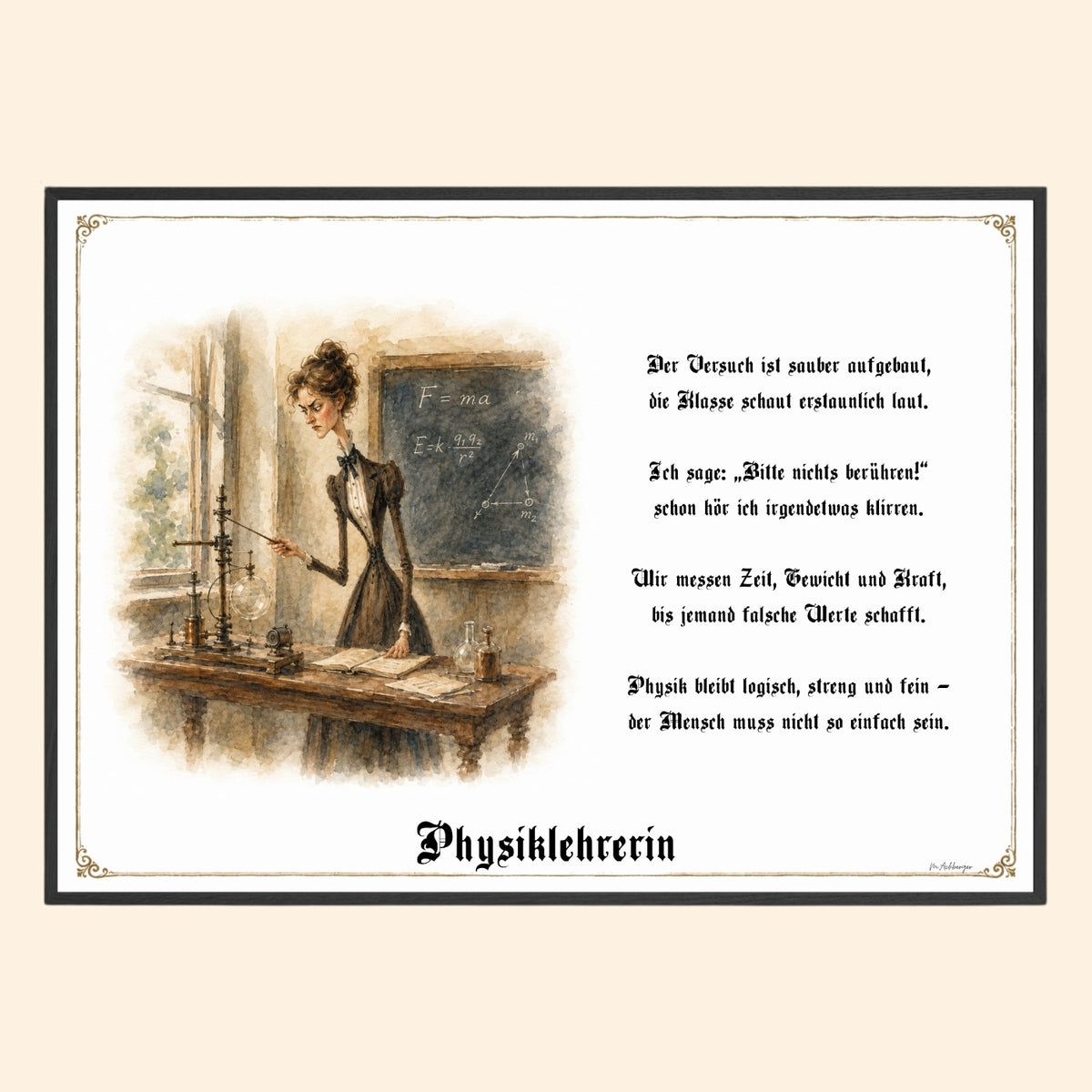 Die Physiklehrerin – Griesgram-Zunftbild