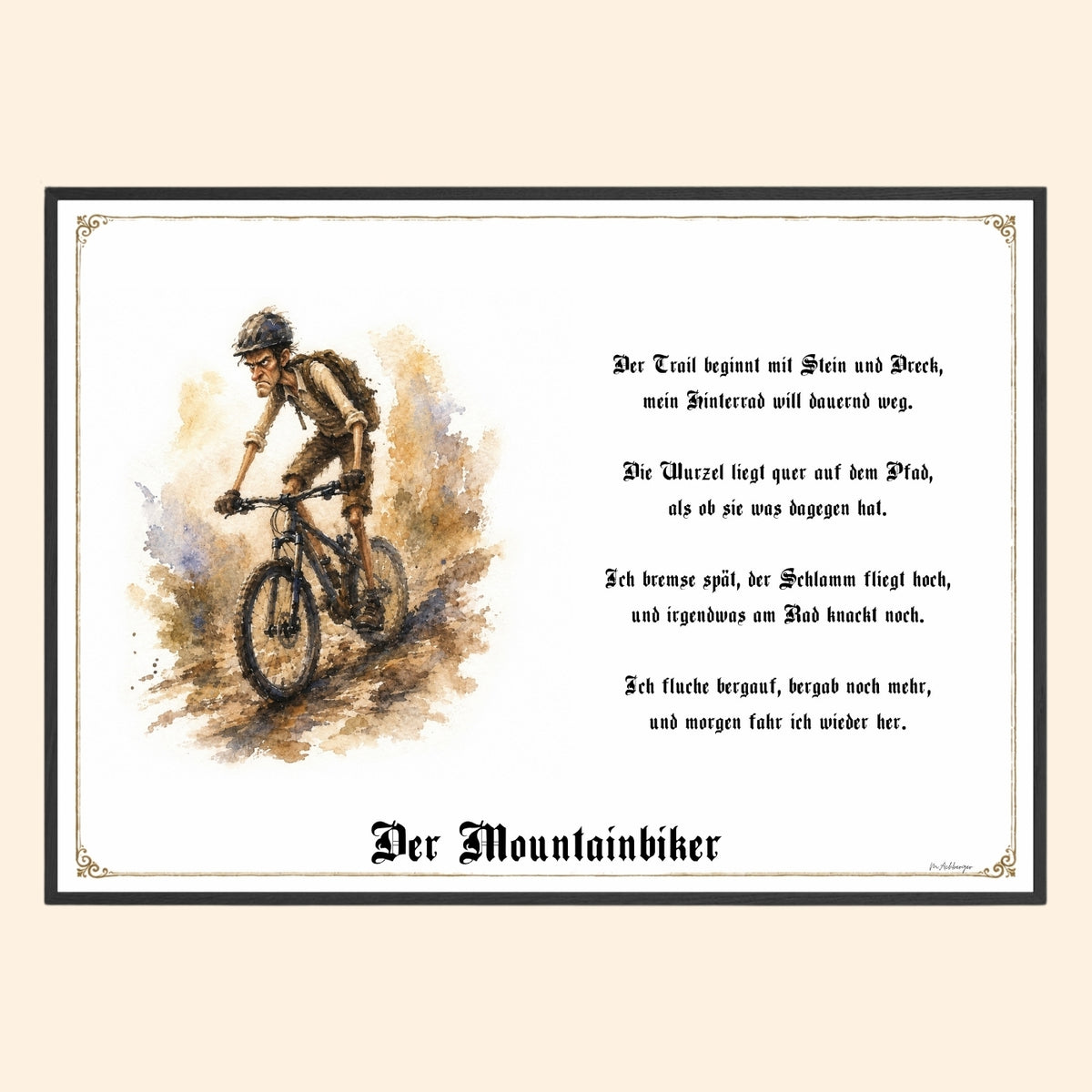 Der Mountainbiker – Griesgram-Zunftbild