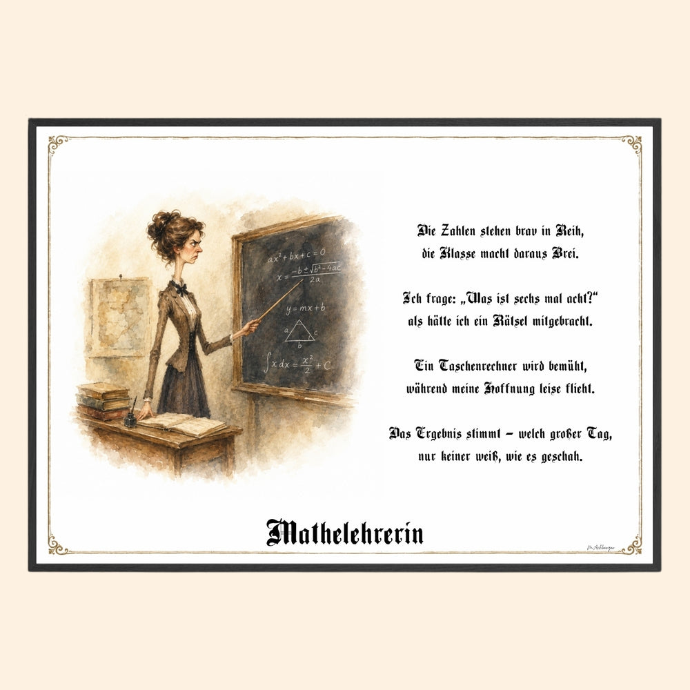 Die Mathelehrerin – Griesgram-Zunftbild