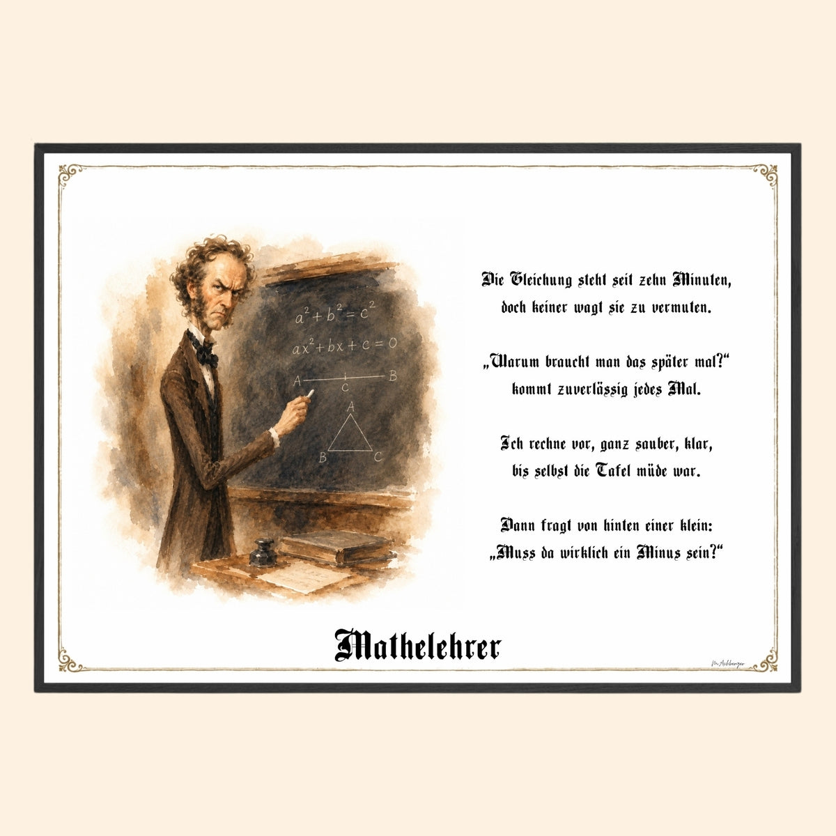 Der Mathelehrer – Griesgram-Zunftbild