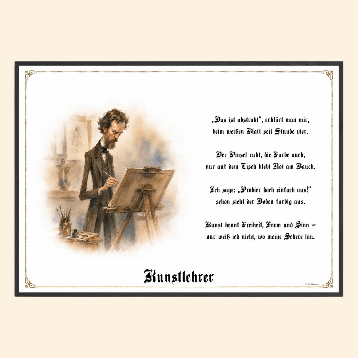 Der Kunstlehrer – Griesgram-Zunftbild