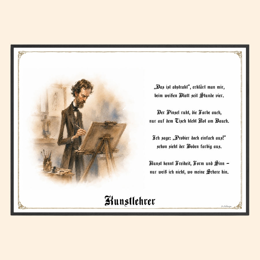 Der Kunstlehrer – Griesgram-Zunftbild