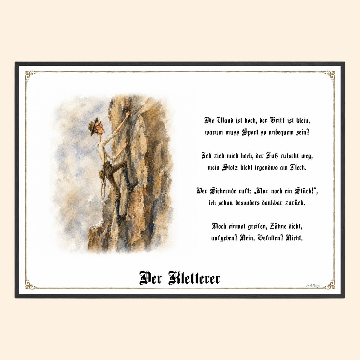 Der Kletterer – Griesgram-Zunftbild