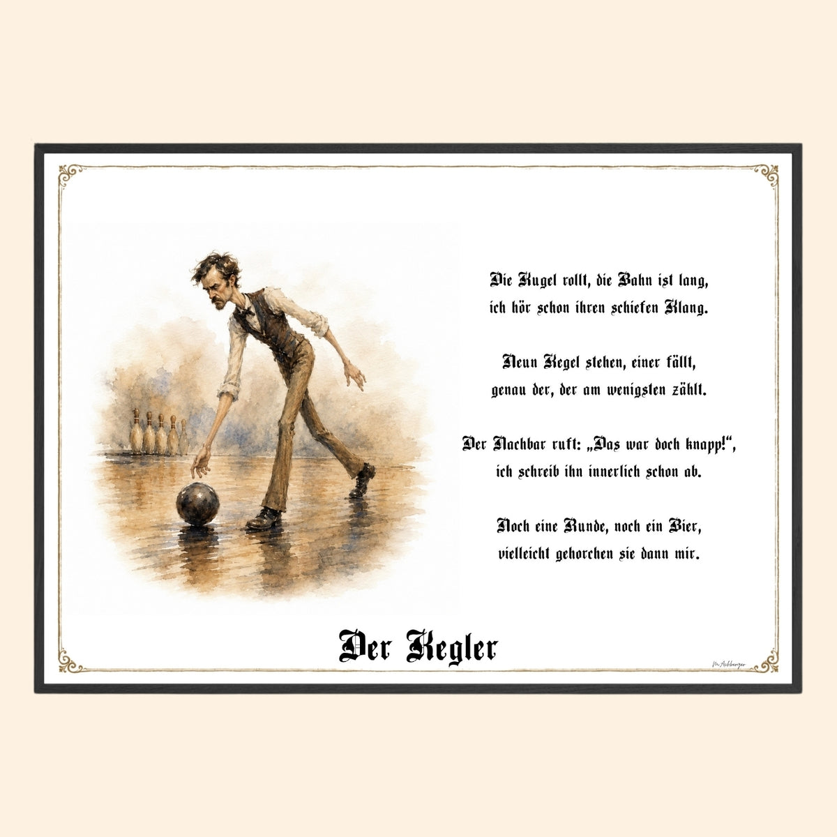 Der Kegler – Griesgram-Zunftbild